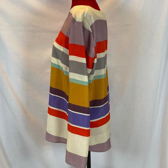 Cremieux women's striped long sleeve top size Large - polyester - gently worn - Picture 5 of 10